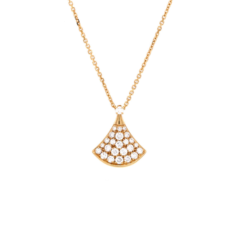 Bvlgari Small Divas' Dream Pendant Necklace 18K Yellow Gold with Diamonds